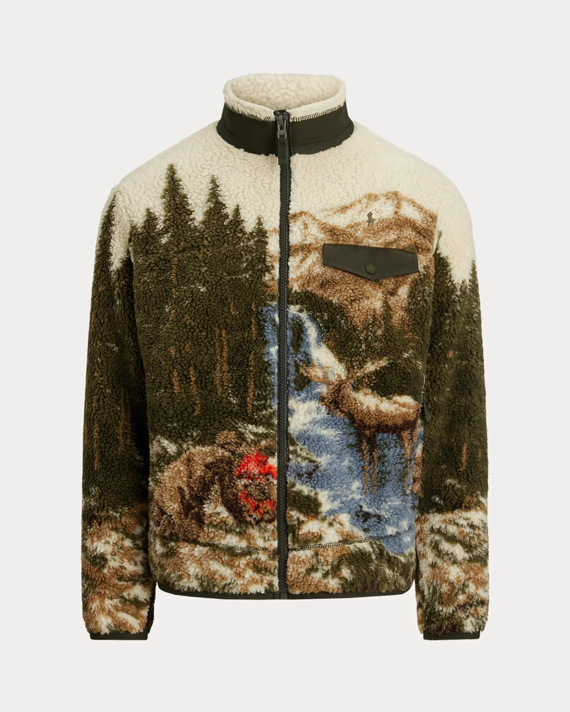 Ralph Lauren Pile Fleece Graphic Jacket