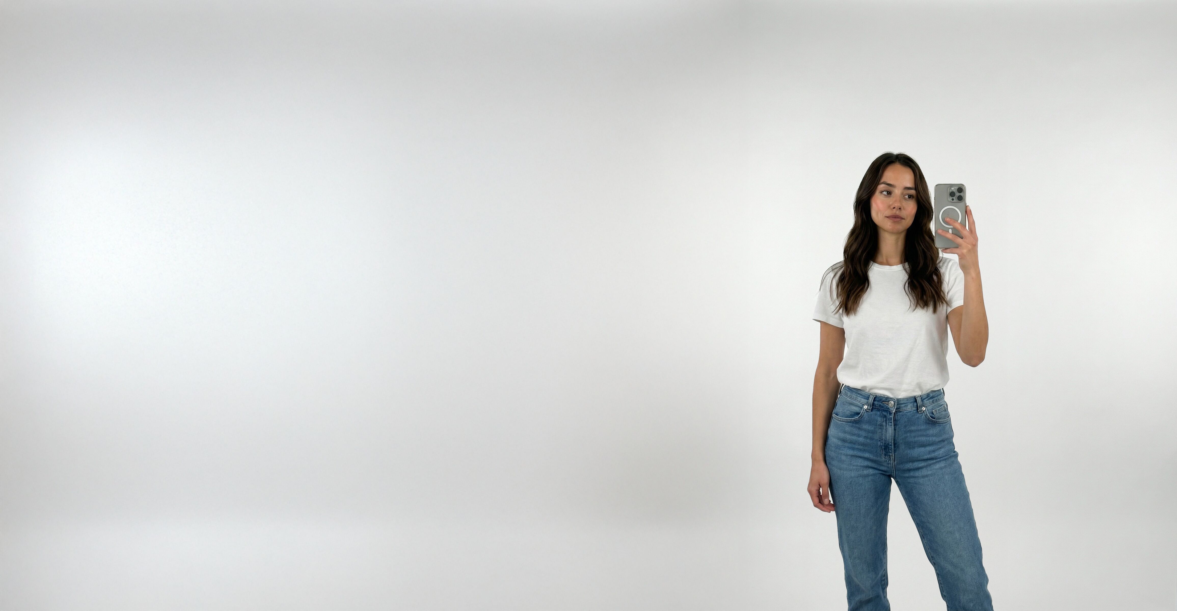 Virtual fit preview with the same model in look one